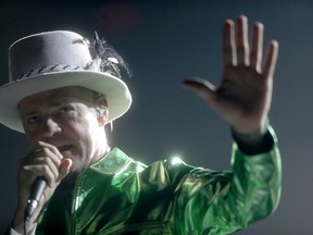 Gord Downie of the Tragically Hip on stage at MTS Centre in Winnipeg.    Friday, August 05, 2016.  CHRIS PROCAYLO/Winnipeg Sun/Postmedia Network