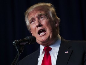 Republican presidential candidate Donald Trump speaks at a rally on August 5, 2016 in Green Bay, Wisconsin. Trump endorsed House Speaker Paul Ryan, Sen. John McCain (R-AZ) and Sen. Kelly Ayotte (R-NH) during the rally in an effort to heal rifts within the Republican Party. (Photo by Darren Hauck/Getty Images)