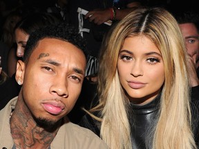 Tyga (L) and Kylie Jenner attend the Alexander Wang Spring 2016 fashion show during New York Fashion Week at Pier 94 on September 12, 2015 in New York City.  Craig Barritt/Getty Images/AFP