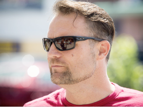 Michael Clairoux outside Weeds Glass & Gifts pot dispensary on Montreal Road in Ottawa Saturday August 6, 2016.   (Ashley Fraser/Postmedia)