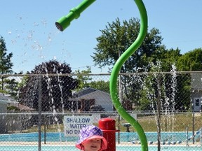 Lillian Garniss had the West Perth Lions Pool splash pad in Mitchell all to herself one recent morning, and she took full advantage of it to cool herself down on what was one of the hottest days of the summer. The splash pad, as well as the pool itself, have been busy because of the hot summer we have experienced. Is there any relief in sight? Time will tell but, as we’ve heard before, at least you don’t have to shovel it! GALEN SIMMONS MITCHELL ADVOCATE