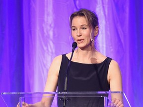 Actress Renee Zellweger speaks onstage at the Hollywood Foreign Press Association's Grants Banquet at the Beverly Wilshire Four Seasons Hotel on August 4, 2016 in Beverly Hills, California. (Photo by Kevin Winter/Getty Images)