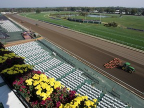 Monmouth Park, in Oceanport on New Jersey's coast, is the only venue currently set up to offer sports gambling, if it were legalized.(AP Photo/Mel Evans, File)