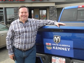 Provincial Conservative Leader Jason Kenney in Whitecourt (Joseph Quigley | Whitecourt Star).