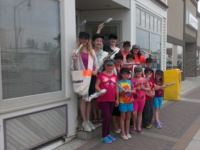 Last year's Burst of Broadway participants outside the Vermilion Standard office. Supplied Photo.