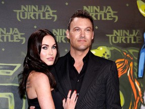 Megan Fox and Brian Austin Green.  (Photo by Andreas Rentz/Getty Images for Paramount Pictures International)