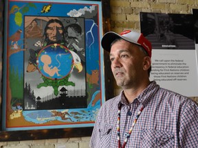 Dennis Whiteye, manager of community support and outreach programs at Atlohsa Native Family Healing Services, runs a support program that teaches men and boys who have been in jail to be compassionate citizens in society. (MORRIS LAMONT, The London Free Press)