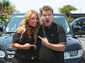 Britney Spears will appear with James Corden for an episode of Carpool Karaoke. (Handout photo)