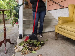 The front entrance of a home in Burnaby, B.C., where a man was beaten up by four men. (Gerry Kahrmann/Postmedia)