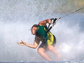 Local Canadian barefoot waterski champion, Becky Moynes of PEC. (Paul Ruppert photo)