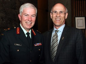 From left, Lt.-Gen. Guy Thibault, vice chief of defence staff, with Clerk of the Privy Council Michael Wernick.