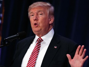 Republican presidential candidate Donald Trump speaks to a group of pastors at the Orlando Convention Center, Thursday, Aug. 11, 2016, in Orlando, Fla. (AP Photo/Evan Vucci)