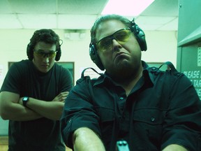 Miles Teller as David and Jonah Hill as Efraim in a scene from the comedic drama War Dogs. (Courtesy of Warner Bros. Pictures)