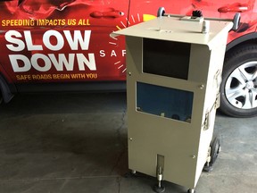 Photo radar box that's being deployed in Edmonton. PHOTO SUPPLIED