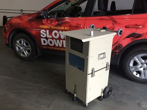 Photo radar box that's being deployed in Edmonton. PHOTO SUPPLIED