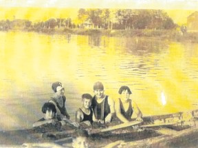 Local Sombra children enjoying the summer weather in front of what is now Sombra Park circa the early 1920s. Submitted photo