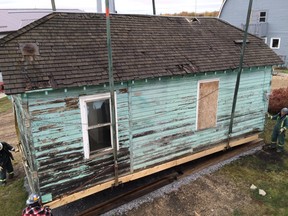 The teacherage donated to the Pioneer Museum by the Kosik family last year. The building is believed to have originated in Wabamun, and the museum has secured funding to begin its restoration next spring.