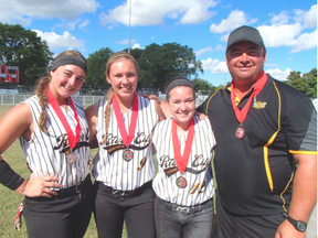 The local contingent of the national U21 fastpitch silver medalist River City Hornets. - Photo submitted
