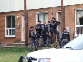 A suspect is arrested on Bruce Ave. John Lappa/The Sudbury Star/Postmedia Network