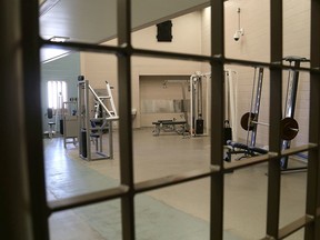 A view of the maximum-security range exercise room at Collins Bay Institution. (Ian MacAlpine /The Whig-Standard)