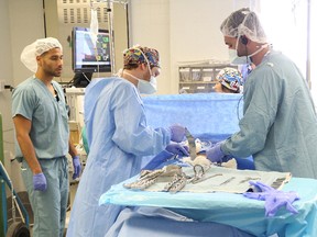 John Lappa/Sudbury Star
Anesthesia boot camp participants take part in a scenario at the Sim Lab.