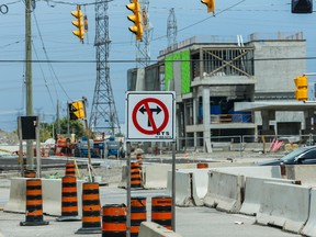 The new transit station at Keele St. and Finch and Finch Ave. W. has left the intersection chaotic for traffic and pedestrians alike. (Dave Thomas/Toronto Sun)