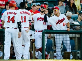 The Goldeyes had cause for celebration. (SUPPLIED PHOTO)
