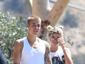 Justin Bieber and Sofia Richie. (WENN.COM)