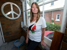 Wendy Goldsmith of London will be on board the Women?s Boat to Gaza this September, a $200,000 initiative part of the Freedom Flotilla Coalition. The international project is building up momentum in order to fight against the illegal blockade on Gaza through port visits. Photo taken on Monday July 25, 2016.
MORRIS LAMONT  / THE LONDON FREE PRESS / POSTMEDIA NETWORK