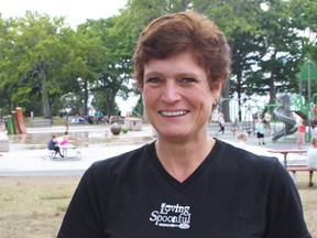 Mara Shaw, executive director of Loving Spoonful, at Lake Ontario Park, site of Thursday's Food Fiesta. (Steph Crosier/The Whig-Standard)