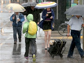 Environment Canada is warning of an incoming storm that could bring as much as 60 millimetres of rain on Tuesday afternoon. Julie Oliver/Postmedia