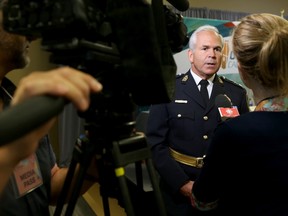 Ottawa Police Chief Charles Bordeleau talks to the media in Ottawa Monday Aug 15, 2016. Tony Caldwell/Postmedia