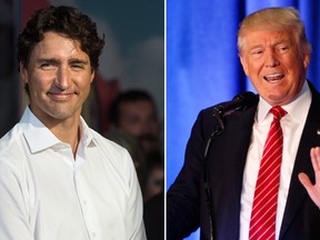 Prime Minister Justin Trudeau and U.S. President Donald Trump. (THE CANADIAN PRESS/Darren Calabrese and AP Photo/Gerald Herbert)