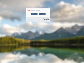 Screen shot of Canada.ca website