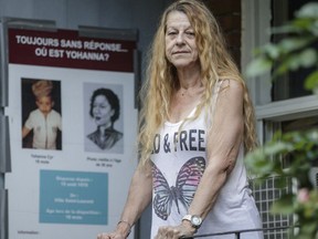 Liliane Cyr, mother of Yohanna Cyr, who went missing as a baby in 1978, poses for photograph outside her home in Montreal on Monday, August 15, 2016. After 38 years, Cyr was contacted through Facebook by a woman in the United States who claimed she may be her daughter. (Dario Ayala / Montreal Gazette)