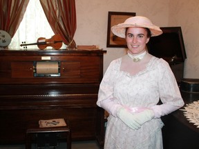 Sombra Museum summer student Taylor Myers strikes a 19th century pose inside the museum's Bury House.
CARL HNATYSHYN/SARNIA THIS WEEK