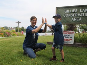 Eight-year-old cancer activist Hayden Corston and breast cancer survivor Lorraine Laiho are ready for this year's Terry Fox Marathon which will be taking place on Sept. 18 at Gillies Lake.