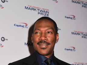 Honoree Eddie Murphy poses on the red carpet during the 18th Annual Mark Twain Prize For Humor at The John F. Kennedy Center for Performing Arts on October 18, 2015 in Washington, DC. (Kris Connor/Getty Images)