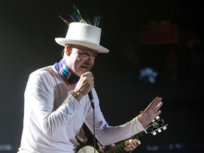 The Tragically Hip singer Gord Downie performs at Budweiser Gardens in London, Ont. on Monday August 8, 2016. (CRAIG GLOVER, The London Free Press)