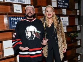 Director Kevin Smith and daughter actress Harley Quinn Smith. (Photo by Evan Agostini/Invision for Chase Sapphire Preferred/AP Images)