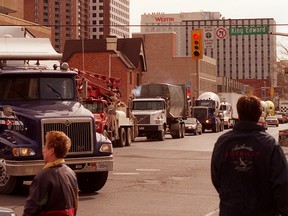 Getting trucks out of the downtown core has been a major safety concern for Lowertown neighbourhoods. Wayne Hiebert/Postmedia