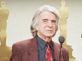 In this Feb. 11, 1997 file photo, Arthur Hiller, President of the Academy of Motion Picture Arts and Sciences, announces best actress Oscar nominees at the Academy headquarters in Beverly Hills, Calif.   (AP Photo/Nick Ut, File)