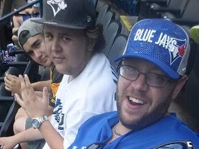 Michelle Anthony from P.E.I. attended the Blue Jays game at Rogers Centre Aug. 14, 2016 with her fiance and two sons.