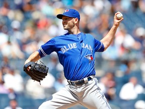 J.A. Happ gave up three solo home runs while pitching into the eighth inning and picking up the win against the Yankees on Wednesday. (Getty Images)