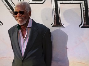 U.S. actor Morgan Freeman arrives at the world premiere of "Ben-Hur" at the Teatro Metropolitan in Mexico City, Tuesday, Aug. 9, 2016. (AP Photo/Nick Wagner)
