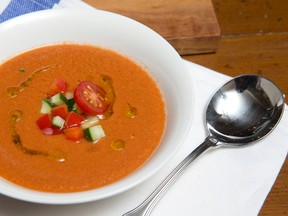 Gazpacho prepared at Jill's Table in London, Ont. on Wednesday August 10, 2016. Craig Glover/The London Free Press/Postmedia Network