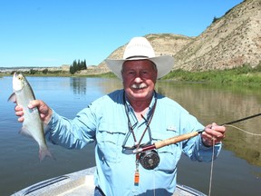 Neil with a Red Deer River badlands goldeye