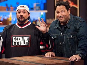 Kevin Smith with pal Greg Grunberg on Geeking Out. (AMC Handout photo)