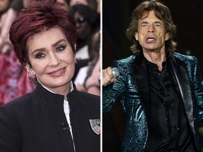 Sharon Osbourne and Mick Jagger. (WENN.COM file photos)