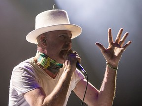 The Tragically Hip front man Gord Downie performing at the Canadian Tire Centre in Ottawa on Thursday August 18, 2016. Errol McGihon/Postmedia